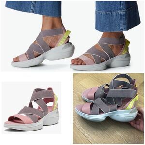 Sorel Explorer Blitz Multistrap Platform Sandals Pink Women's Sz 7.5